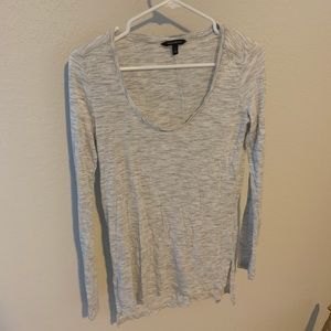 Banana Republic S Heather Gray Long Sleeve Shirt